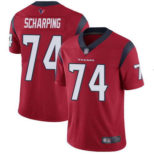 Houston Texans Limited Red Men Max Scharping Alternate Jersey NFL Football 74 Vapor Untouchable
